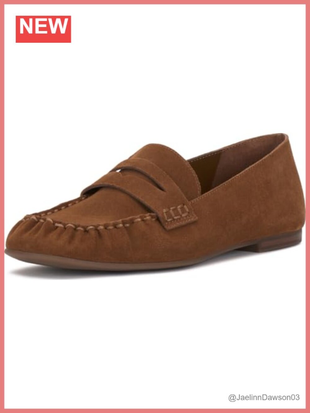 Vince Camuto Paelyn Women's Suede Penny Loafers Slip On Flat Shoes Almond Toe